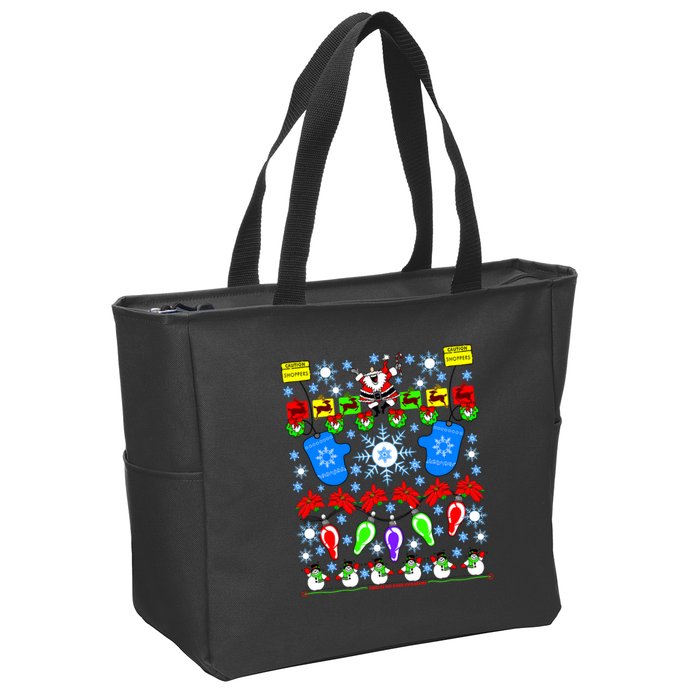 This Is My Ugly Christmas Sweater Shoppers Zip Tote Bag
