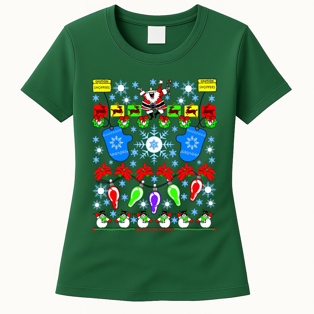 This Is My Ugly Christmas Sweater Shoppers Womens T-Shirt