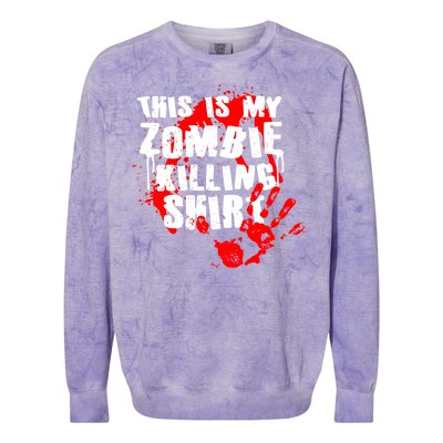 This Is My Zombie Killing Shirt Colorblast Crewneck Sweatshirt