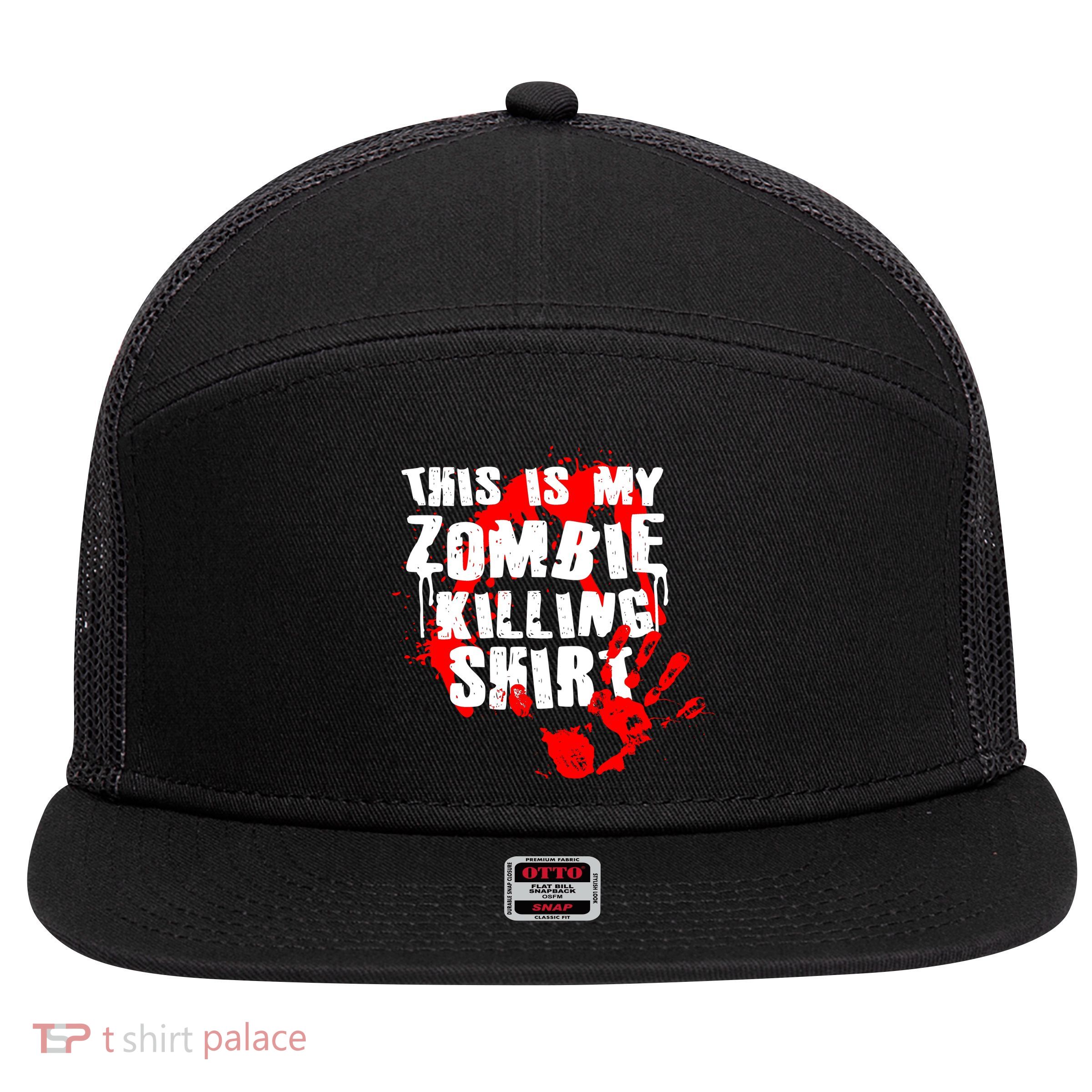 This Is My Zombie Killing Shirt 7 Panel Mesh Trucker Snapback Hat