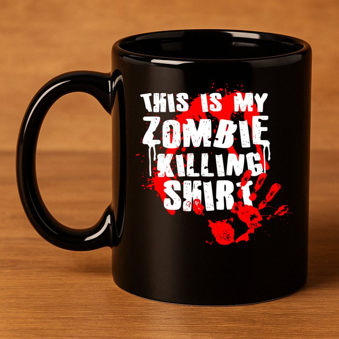 This Is My Zombie Killing Shirt 11oz C Handle Ceramic Mug
