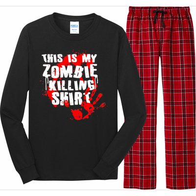 This Is My Zombie Killing Shirt Long Sleeve Pajama Set