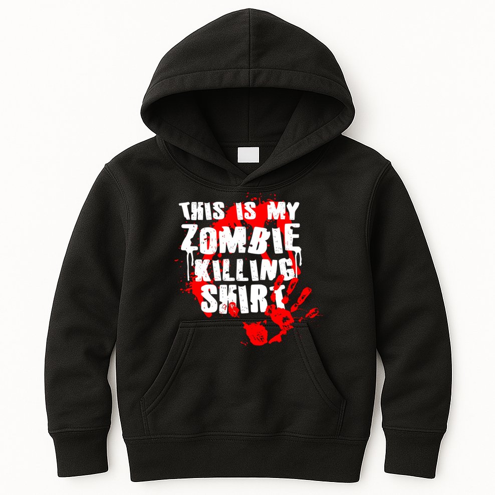 This Is My Zombie Killing Shirt Kids Hoodie