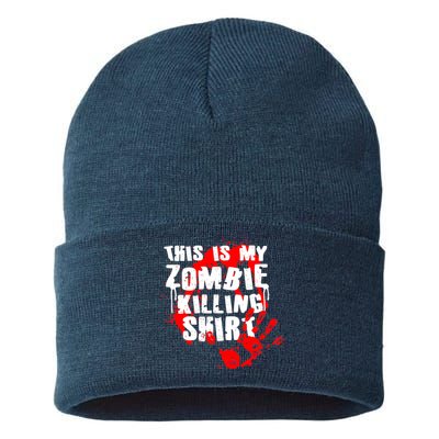 This Is My Zombie Killing Shirt Sustainable Knit Beanie