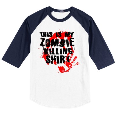 This Is My Zombie Killing Shirt Baseball Sleeve Shirt