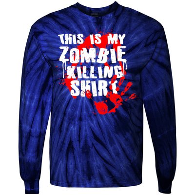 This Is My Zombie Killing Shirt Tie-Dye Long Sleeve Shirt