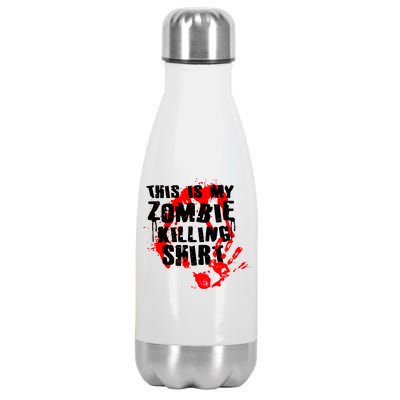 This Is My Zombie Killing Shirt Stainless Steel Insulated Water Bottle