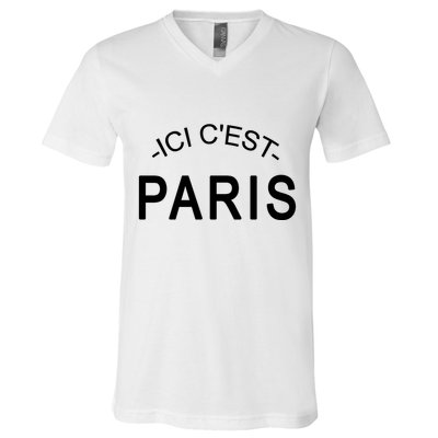 This Is Paris Ici C'est Paris Welcome To Paris V-Neck T-Shirt