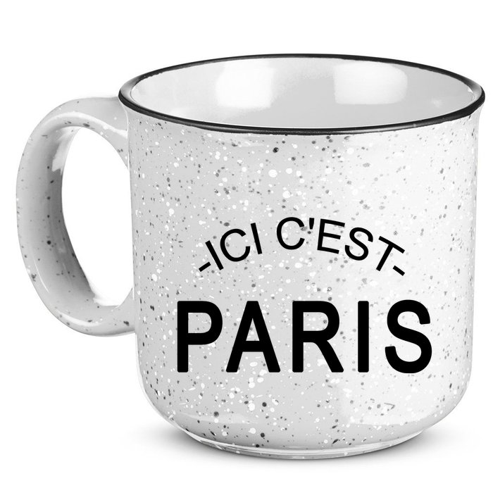 This Is Paris Ici C'est Paris Welcome To Paris 15oz Campfire Ceramic Mug
