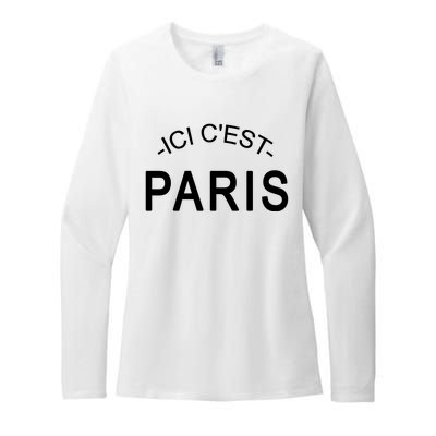 This Is Paris Ici C'est Paris Welcome To Paris Womens CVC Long Sleeve Shirt