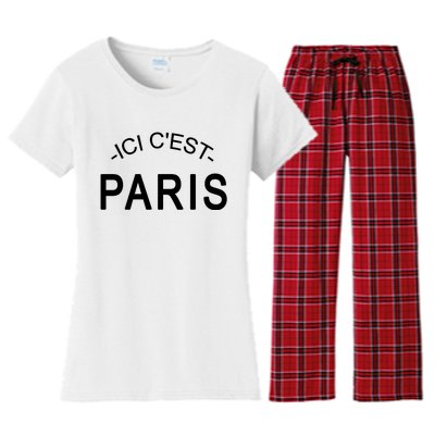 This Is Paris Ici C'est Paris Welcome To Paris Women's Flannel Pajama Set