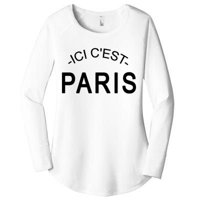 This Is Paris Ici C'est Paris Welcome To Paris Women's Perfect Tri Tunic Long Sleeve Shirt