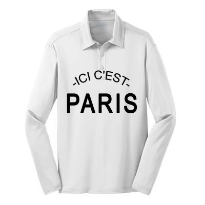 This Is Paris Ici C'est Paris Welcome To Paris Silk Touch Performance Long Sleeve Polo