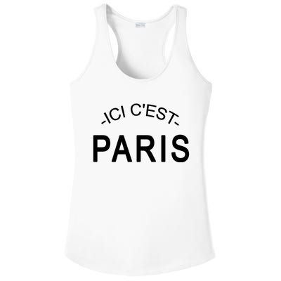 This Is Paris Ici C'est Paris Welcome To Paris Ladies PosiCharge Competitor Racerback Tank