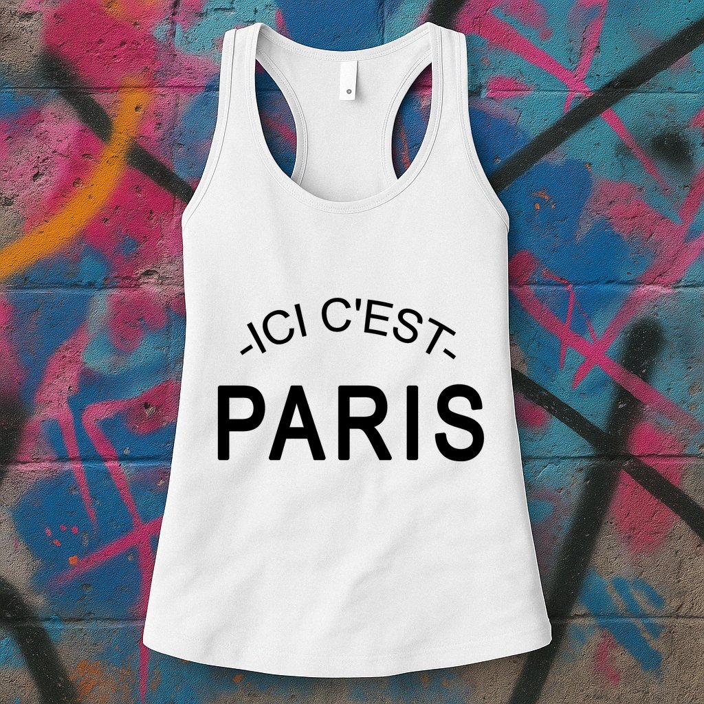 This Is Paris Ici C'est Paris Welcome To Paris Womens Tank Top