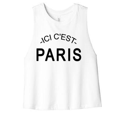 This Is Paris Ici C'est Paris Welcome To Paris Women's Racerback Cropped Tank