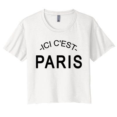 This Is Paris Ici C'est Paris Welcome To Paris Women's Crop Top Tee