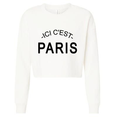 This Is Paris Ici C'est Paris Welcome To Paris Cropped Pullover Crew