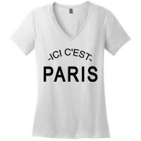 This Is Paris Ici C'est Paris Welcome To Paris Women's V-Neck T-Shirt