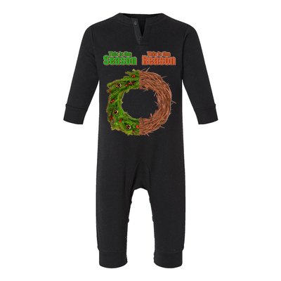 This Is The Season This Is The Reason Christian Infant Fleece One Piece