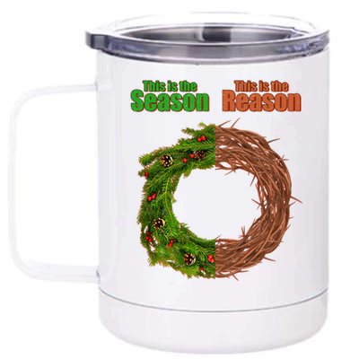 This Is The Season This Is The Reason Christian 12 oz Stainless Steel Tumbler Cup