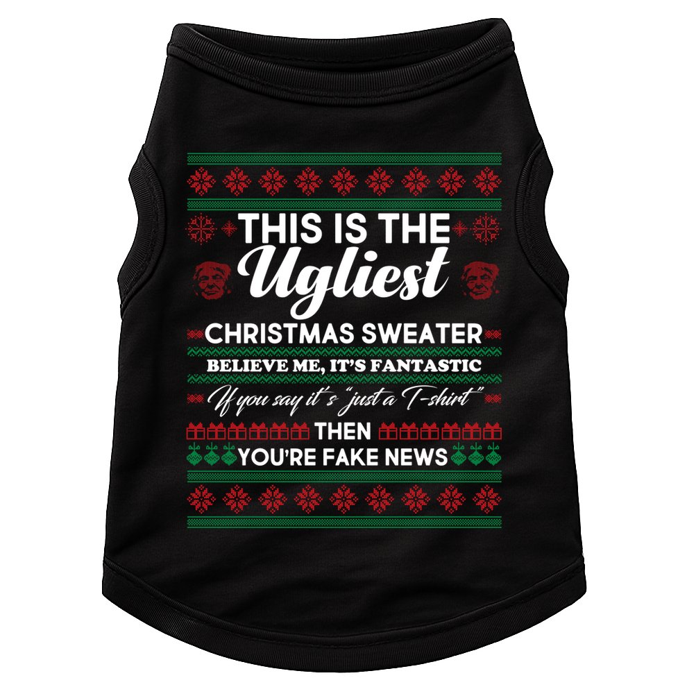 This Is The Ugliest Christmas Sweater Trump Doggie Tank