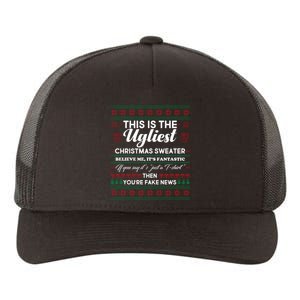 This Is The Ugliest Christmas Sweater Trump Yupoong Adult 5-Panel Trucker Hat