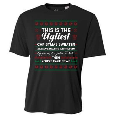 This Is The Ugliest Christmas Sweater Trump Cooling Performance Crew T-Shirt