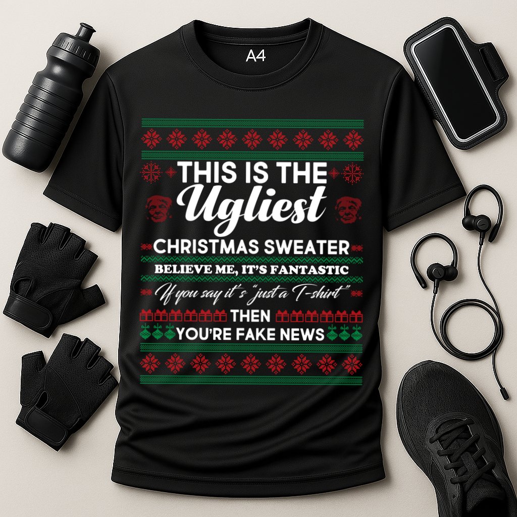 This Is The Ugliest Christmas Sweater Trump Cooling Performance Crew T-Shirt