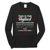 This Is The Ugliest Christmas Sweater Trump Long Sleeve Shirt