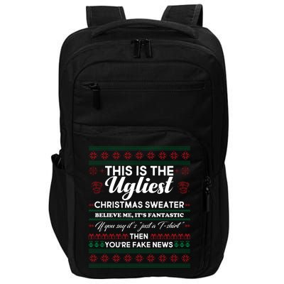 This Is The Ugliest Christmas Sweater Trump Impact Tech Backpack