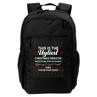 This Is The Ugliest Christmas Sweater Trump Daily Commute Backpack