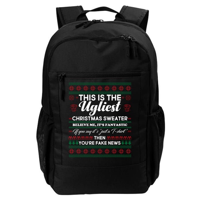 This Is The Ugliest Christmas Sweater Trump Daily Commute Backpack