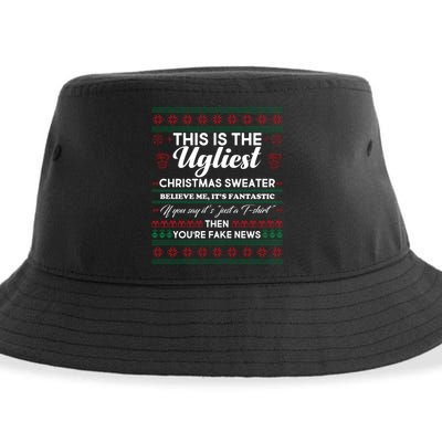 This Is The Ugliest Christmas Sweater Trump Sustainable Bucket Hat