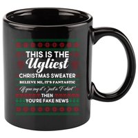This Is The Ugliest Christmas Sweater Trump 11oz C Handle Ceramic Mug