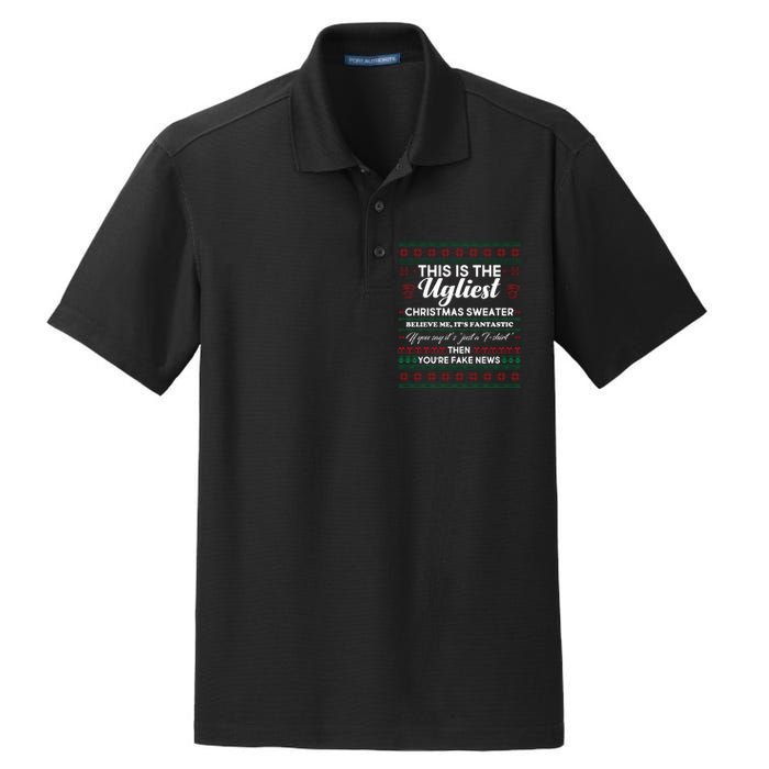 This Is The Ugliest Christmas Sweater Trump Dry Zone Grid Polo