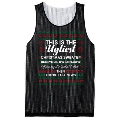 This Is The Ugliest Christmas Sweater Trump Mesh Reversible Basketball Jersey Tank