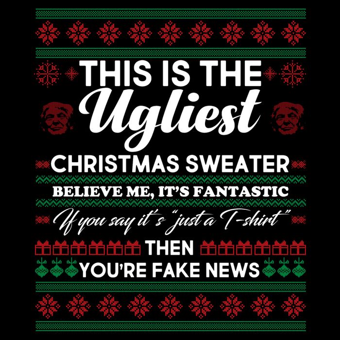 This Is The Ugliest Christmas Sweater Trump Mesh Reversible Basketball Jersey Tank