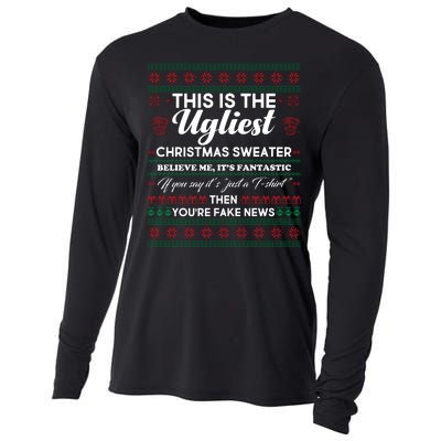 This Is The Ugliest Christmas Sweater Trump Cooling Performance Long Sleeve Crew