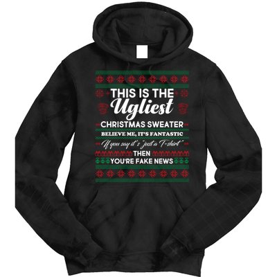 This Is The Ugliest Christmas Sweater Trump Tie Dye Hoodie