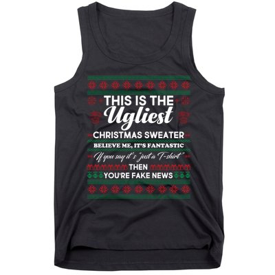 This Is The Ugliest Christmas Sweater Trump Tank Top