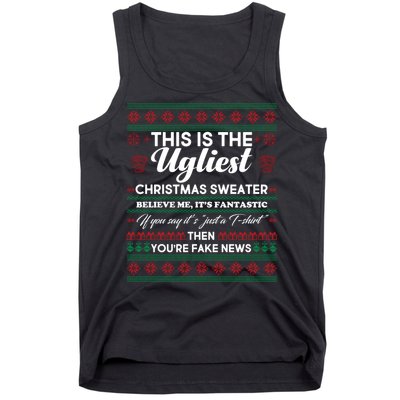 This Is The Ugliest Christmas Sweater Trump Tank Top