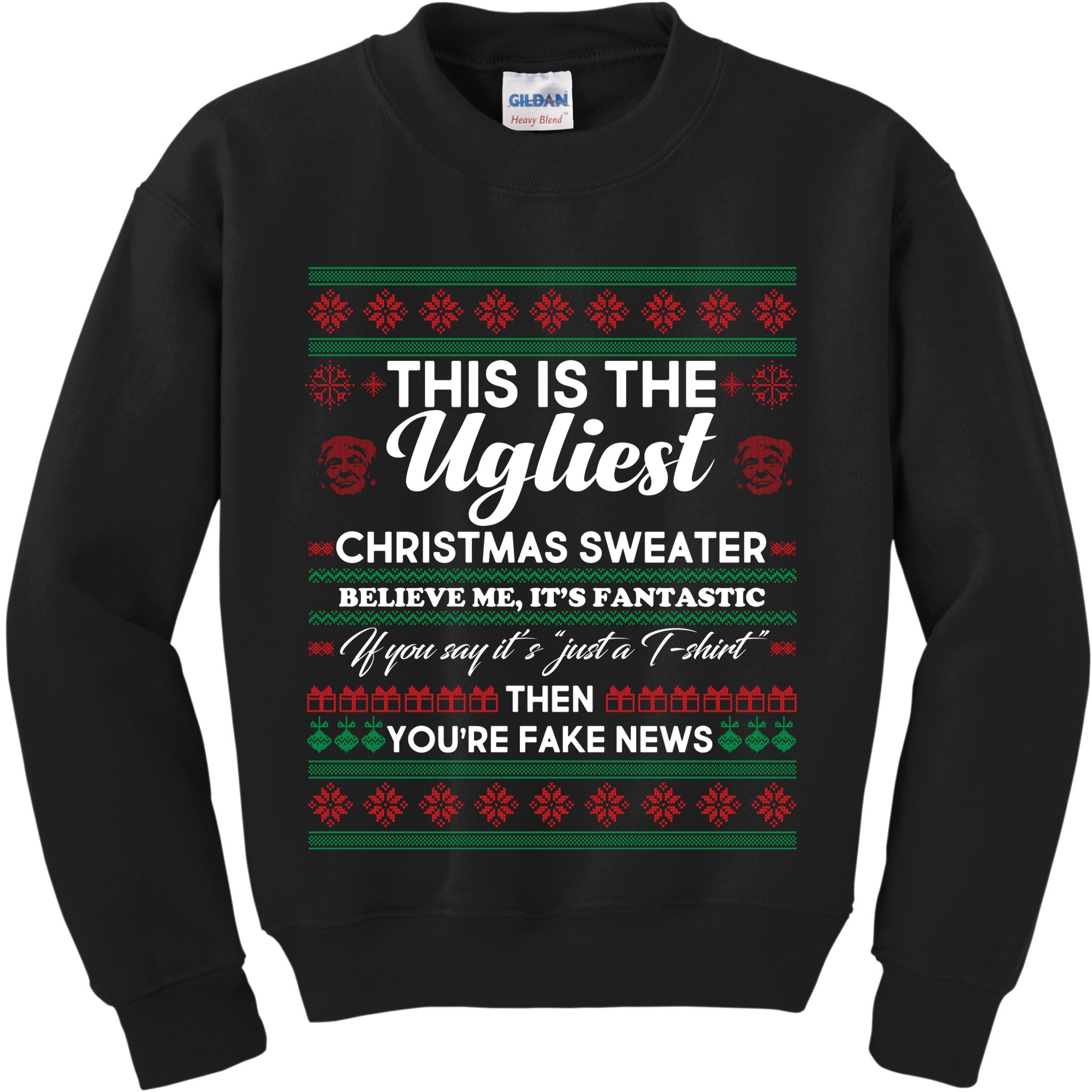 This Is The Ugliest Christmas Sweater Trump Kids Sweatshirt