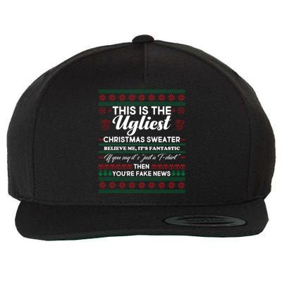 This Is The Ugliest Christmas Sweater Trump Wool Snapback Cap