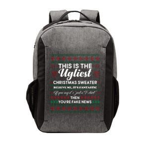 This Is The Ugliest Christmas Sweater Trump Vector Backpack