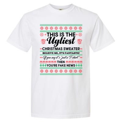 This Is The Ugliest Christmas Sweater Trump Garment-Dyed Heavyweight T-Shirt