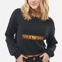 This Is The Way Space Western Cropped Pullover Crew