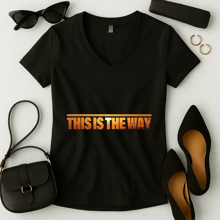 This Is The Way Space Western Women's V-Neck T-Shirt