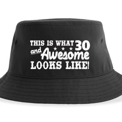 This Is What 30 And Awesome Looks Like 30th Birthday Sustainable Bucket Hat