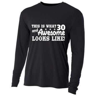 This Is What 30 And Awesome Looks Like 30th Birthday Cooling Performance Long Sleeve Crew